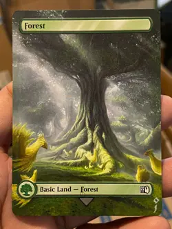 Forest #307 MTG Final Fantasy Commander Hand Painted Extended Altered Art Jeckho - Image 2