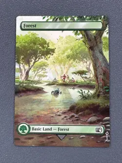 Forest #308 MTG Final Fantasy Commander Hand Painted Extended Altered Art Jeckho - Image 1