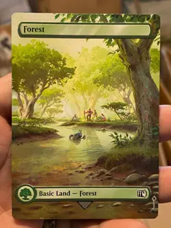 Forest #308 MTG Final Fantasy Commander Hand Painted Extended Altered Art Jeckho - Image 2