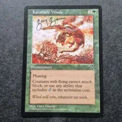 Unplayed Signed MTG Katabatic Winds Visions Magic Gary Gianni Edh Cube Vtg NM - Image 1