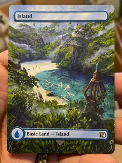 Island #298 MTG Final Fantasy Commander Hand Painted Extended Altered Art Jeckho - Image 2