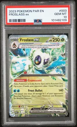 2023 Pokemon Paradox Rift Froslass ex #003 Holo PSA 10 Gem Mint - Image 1