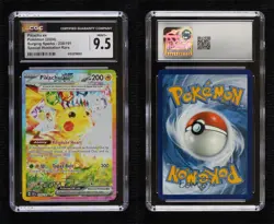 Pikachu ex Special Illustration Rare Pokemon SV08: Surging Sparks CGC 9.5 Mint+ - Image 3