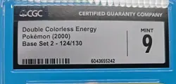 Double Colorless Energy, Pokemon, 2000, Base Set 2, 124/130, CGC, 9, Mint - Image 3