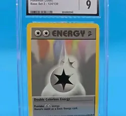 Double Colorless Energy, Pokemon, 2000, Base Set 2, 124/130, CGC, 9, Mint - Image 4