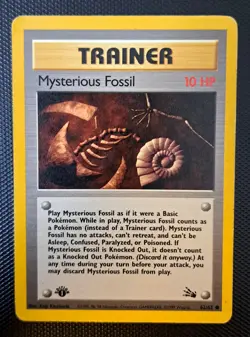 Mysterious Fossil 62/62 First 1ST EDITION Pokemon English Card - Image 1
