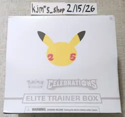 Pokemon Celebrations Elite Trainer Box ETB 25th Anniversary NEW SEALED Few Wear 820650809439 - Image 1