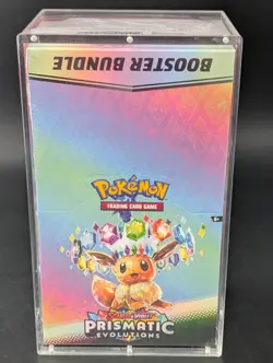 Pokemon SV8.5 Prismatic Evolutions Sealed Booster Bundle Display W/Acrylic Case - Image 1
