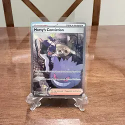 Pokemon TCG Morty's Conviction 211/162 SV05 Full Art Holo Illustration Rare NM - Image 1