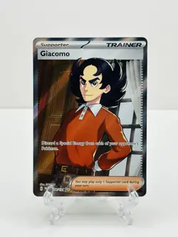 🔥Pokemon TCG-Giacomo-138/131-Sv: Prismatic Evolutions-Full Art-Holo-M/NM!🔥 - Image 1