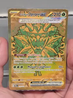 2025 Pokemon Prismatic Evolutions TEAL MASK OGERPON EX 177/131 Hyper Rare - Image 1