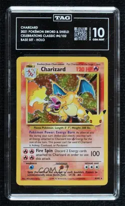 Charizard () Holo Pokemon Celebrations Classic Collection TAG 10 GEM MINT - Image 1