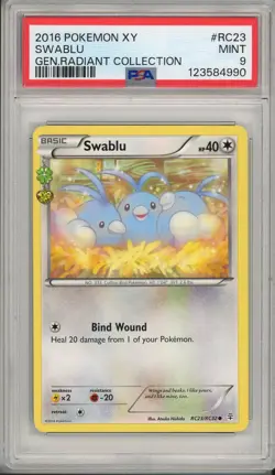 2016 Pokemon XY Generations Swablu Radiant Collection #RC23 PSA 9 - Image 1