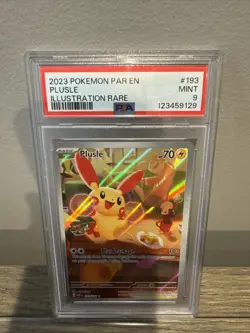2023 Pokemon En Plusle Illustration Rare Paradox Rift #193 PSA MINT 9 - Image 1
