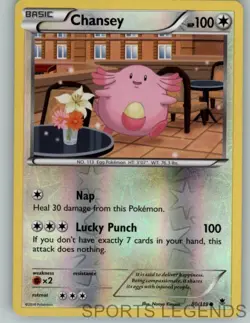 2014 pokemon Phantom Forces reverse holo Chansey 80/119 - Image 1