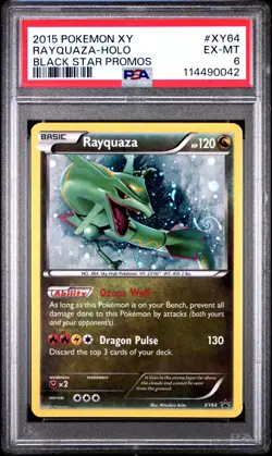 2015 POKEMON XY BLACK STAR PROMO RAYQUAZA #XY64 HOLO PSA 6 EX #114490042 (SWIRL) - Image 1