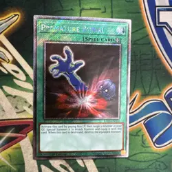 Yugioh! Premature Burial RA03-EN103 Platinum Secret Rare 1st Edition NM - Image 1
