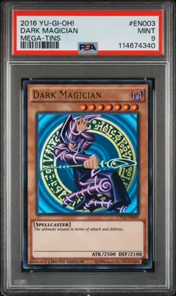 2016 Yu-Gi-Oh! DARK MAGICIAN CT13-EN003 MEGA-Tins PSA 9 Mint - Image 1