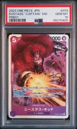 2024 One Piece Eustass "Captain" Kid Japanese #074 PSA 10 Gem Mint - Image 1