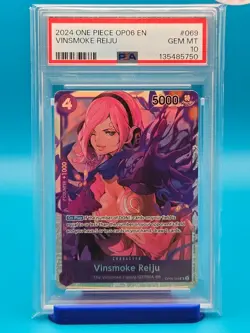 PSA 10 - 2024 ONE PIECE OP06-WINGS OF THE CAPTAIN 069 VINSMOKE REIJU - Image 1