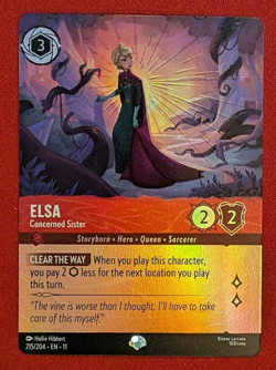Epic Foil ELSA CONCERNED SISTER 1x Rare Disney Lorcana Winterspell - Image 1