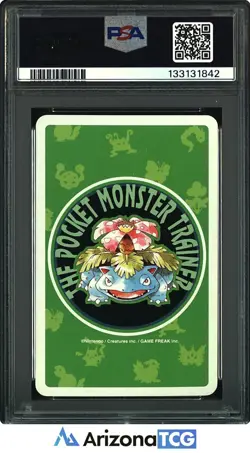 Pokemon 1996 Bulbasaur 001 Ace Of Diamonds Green Playing Card Japanese PSA 10 - Image 2