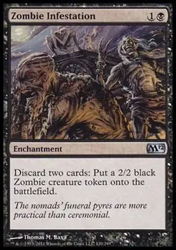 Zombie Infestation M12 MtG Magic Black Uncommon Card Cards Near Mint Condition - Image 1