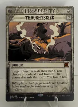 MTG OTP-0020 Thoughtseize Outlaws of Thunder Junction: Breaking News Regular - Image 1