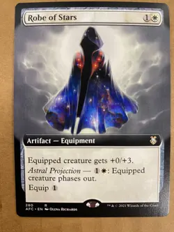 MTG 1x EXTENDED ART Robe of Stars # 280 Adventures in the Forgotten Magic x1 NM - Image 1