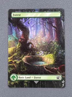 Forest #306 MTG Final Fantasy Commander Hand Painted Extended Altered Art Jeckho - Image 1