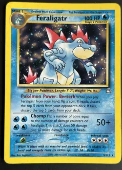 Pokemon TCG Feraligatr 4/111 Neo Genesis Holo Rare LP - Image 1