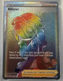 2020 Pokemon Sword and Shield Full Art Allister Secret Vivid Voltage 192 PSA 10 - Image 3