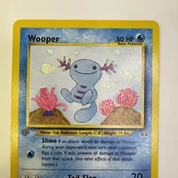 2001 Pokemon TCG Neo Discovery 71/75 Wooper 1st Edition Common NM - Image 2
