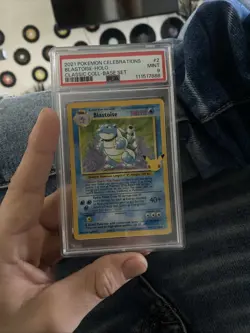 PSA 9 Blastoise Holo 2/102 Celebrations Classic Collection Pokemon 2021 - Image 1