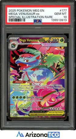 Pokemon 2025 Mega Venusaur ex 177/132 SIR Mega Evolution GEM MINT PSA 10 - Image 1