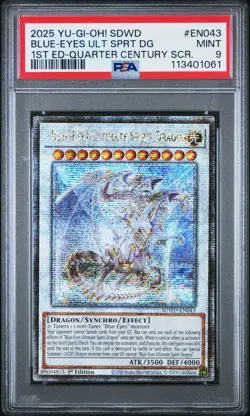 Blue-Eyes Ultimate Spirit Dragon Quarter Century Secret Rare SDWD-EN043 PSA 9 - Image 1