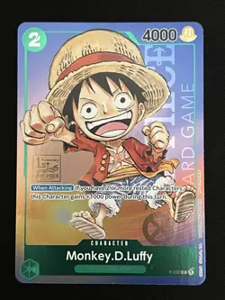 Monkey.D.Luffy 1st Anniversary Tournament P-037 One Piece Promo Stamped Foil! - Image 1