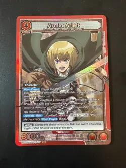 Union Arena TCG Armin Arlelt AOT-1-077 Attack on Titan Super Rare! - Image 1