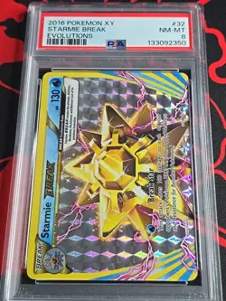 Pokemon TCG Starmie Break # 32/108 XY Evolutions Ultra Rare Card PSA 8 - Image 1