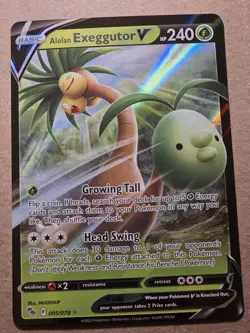 Pokemon TCG Alolan Exeggutor v Holo Ultra Rare Card Pokemon Go 005/078 - Image 1