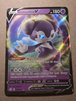 Pokemon TCG Indeedee v Shining Fates Holo Ultra Rare Card 039/072 - Image 1
