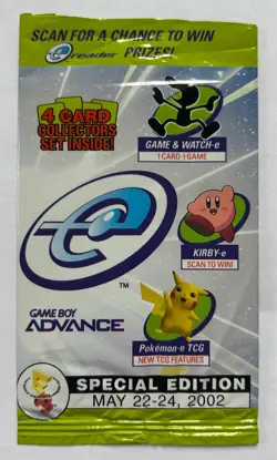 2002 Nintendo Pokemon E3 E-Reader Foil EMPTY Pack No Cards - Image 1