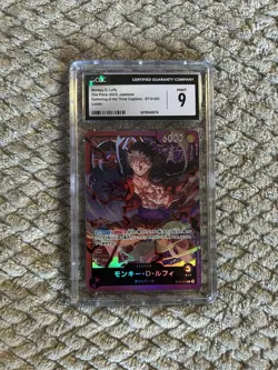 One Piece Card Game CGC 9 Monkey D. Luffy Leader Foil JP - Image 1