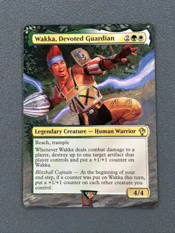 Wakka, Devoted Guardian #97 MTG Final Fantasy Commander Hand Painted Altered Art - Image 1
