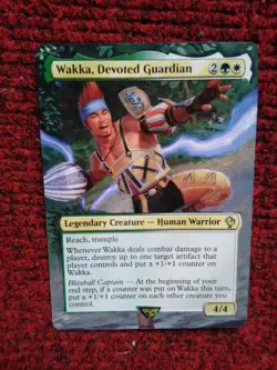 Wakka, Devoted Guardian #97 MTG Final Fantasy Commander Hand Painted Altered Art - Image 2