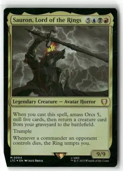 Sauron Lord Of The Rings Foil LOTR Commander Magic NM - Image 1