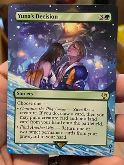 Yuna's Decision MTG Final Fantasy Commander Hand Painted Full Altered Art Jeckho - Image 2