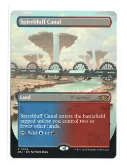 MTG - Spirebluff Canal (Borderless) - Normal - Outlaws of Thunder Junction - NM - Image 1