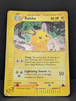 Raichu H25/H32 Skyridge Holo Foil Rare Pokemon TCG Nintendo Pikachu e-reader - Image 3