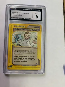 2002 Pokemon Expedition #148/165 Professor Elm’s Training Method CGC 6 - Image 1
